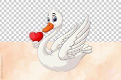 Cute Cartoon Swan Clipart 04 variations Product Image 3