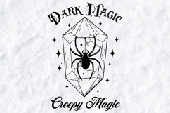 Dark Magic SVG - Creepy Magic Spider Crystal Halloween File Product Image 3
