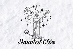 Haunted Glow Candle SVG Spooky Halloween Sublimation Design Product Image 3