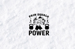 Pain Equals Power Boxing Fitness Motivational SVG Product Image 1