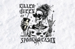 Killer Queen SVG - Spooky Season Skeleton Coffee Cut File Product Image 3