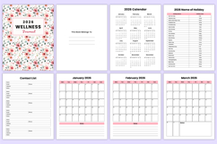 2026 Wellness Journal Bundle Canva Template Product Image 3
