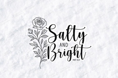 Salty and Bright Floral Quote SVG Design Christian Art Product Image 1