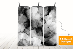 Black and White Alcohol Ink Seamless Pattern Product Image 3