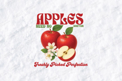Apples Freshly Picked SVG Healthy Fruit Sublimation Design Product Image 3
