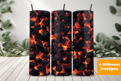 Burning Coal Seamless Pattern and Digital paper Background Product Image 3