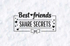 Best Friends Share Secrets SVG - Cute Friendship Shirt Desig Product Image 3
