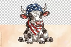 Funny Cow | Patriotic Clipart | 4th Of July Product Image 4