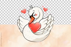 Cute Cartoon Swan Clipart 04 variations Product Image 4