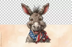 Funny Donkey | Patriotic Clipart | 4th of July Product Image 4