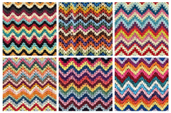 Colorful Granny Crochet Chevron Seamless Pattern Product Image 3