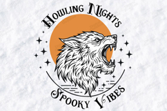 Howling Nights SVG - Halloween Werewolf Spooky Vibes File Product Image 3