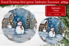 Christmas wind spinner Sublimation Christmas round decor Product Image 1