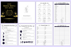 2026 Magical Moon &amp; Tarot Journal Canva Templates Product Image 3