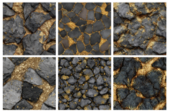 Rock and Gold Glitter Seamless Pattern and Digital Paper Product Image 3