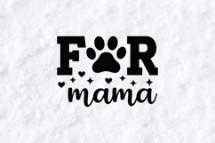 Fur Mama SVG - Trendy Paw Print Pet Lover Shirt Design Product Image 3