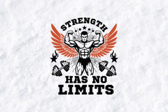 Strength Has No Limits Fitness Motivation SVG Product Image 1