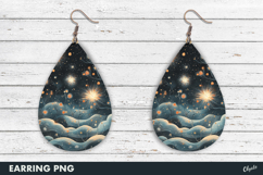 Earring Winter Magic Sublimation PNG Product Image 1