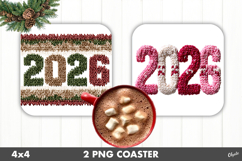 2026 Coaster PNG, Latch Hook Yarn, Knitting Coaster PNG Product Image 1