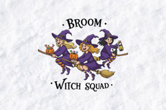 Broom Witch Squad SVG - Halloween Flying Witches Cut File Product Image 3