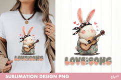 Whimsical Hippie Animal Sublimation, Valentine Sublimation Product Image 1