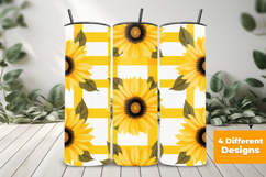 Sunflower Gingham Seamless Patterns Background Product Image 3