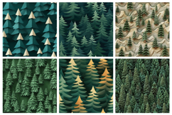 3D Pine Trees Seamless Patterns Background Product Image 3
