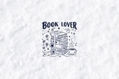 Book Lover Cozy Reading Stacked Books Shirt Design Product Image 3