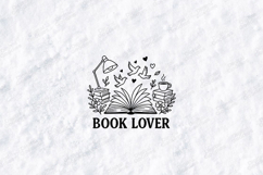 Book Lover Minimal Reading Line Art Open Book Design Product Image 3