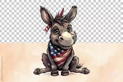 Funny Donkey | Patriotic Clipart | 4th of July Product Image 5