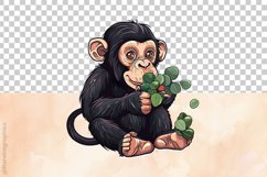 Chimpanzee Clipart 04 variations Product Image 5
