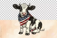 Funny Cow | Patriotic Clipart | 4th Of July Product Image 5
