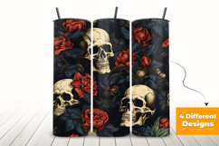 Tropical Leaves &amp; Skull Seamless Pattern Design Product Image 3