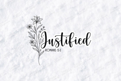 Justified Floral Quote SVG Design Christian Art Product Image 1
