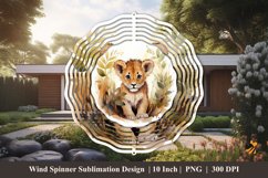 Baby Lion Wind Spinner Sublimation Design 3 Product Image 1