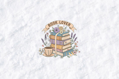 Book Lover Floral Books SVG PNG Coffee Reading Shirt Art Product Image 3