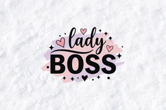 Lady Boss SVG - Trendy Colorful Paint Stroke Hustle Design Product Image 3