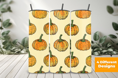 Minimal Pumpkins Seamless Pattern Design and Digital Paper Product Image 3