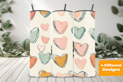 Line Art Hearts Seamless Pattern and Digital Paper Design Product Image 3