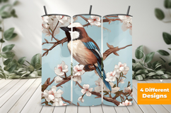 Floral Sparrow Seamless Pattern and Digital Paper Background Product Image 3