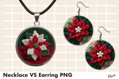 Necklace VS Earring Christmas Sublimation PNG Product Image 1