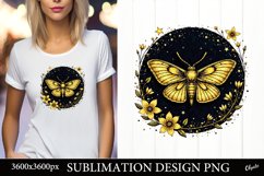Magic Moth Sublimation. Gold Moth Sublimation PNG Product Image 1