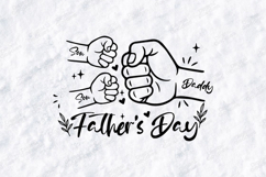 Father's Day SVG Fist Bump Son and Daddy Sublimation PNG Product Image 1