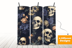 Skull and Flowers Seamless Pattern and Digital Paper Product Image 3