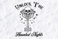 Unlock The Haunted Nights SVG - Skeleton Key Halloween File Product Image 3