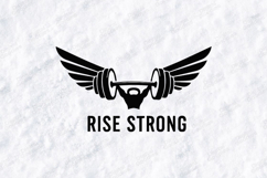 Rise Strong Weightlifting Gym Motivational SVG Product Image 1