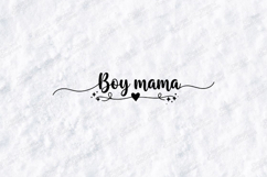 Boy Mama SVG - Elegant Motherhood Script Shirt Design Product Image 1