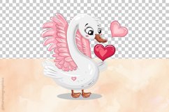Cute Cartoon Swan Clipart 04 variations Product Image 6