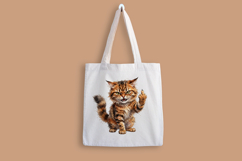 Watercolor Angry Cat Finger Clipart Product Image 3