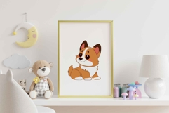 Cute Cartoon Happy Welsh Corgi Dog Puppy Character Fun Icon Product Image 3